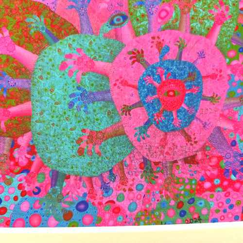 生命の契約 りんごをモチーフにした作品です。 一点物の版画作品です