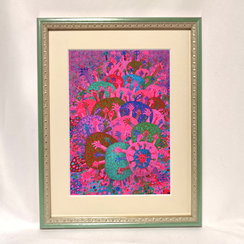 生命の契約 りんごをモチーフにした作品です。 一点物の版画作品です