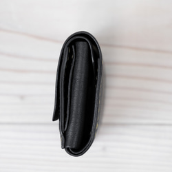 【cogatta（B）ヴォーノオイル：ブラック】／小型財布・小さい財布・ミニ財布・コンパクト財布・ウォレット・栃木レザー 5枚目の画像