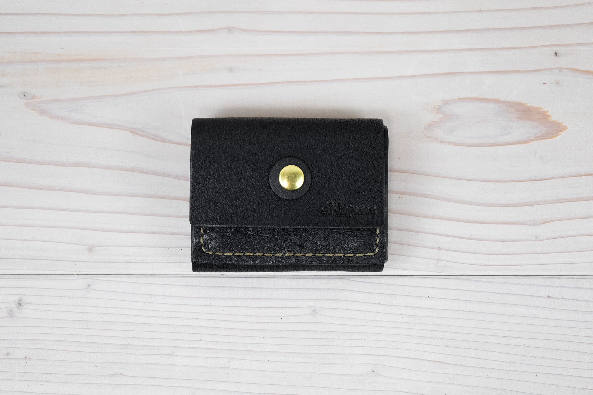 【cogatta（B）ヴォーノオイル：ブラック】／小型財布・小さい財布・ミニ財布・コンパクト財布・ウォレット・栃木レザー