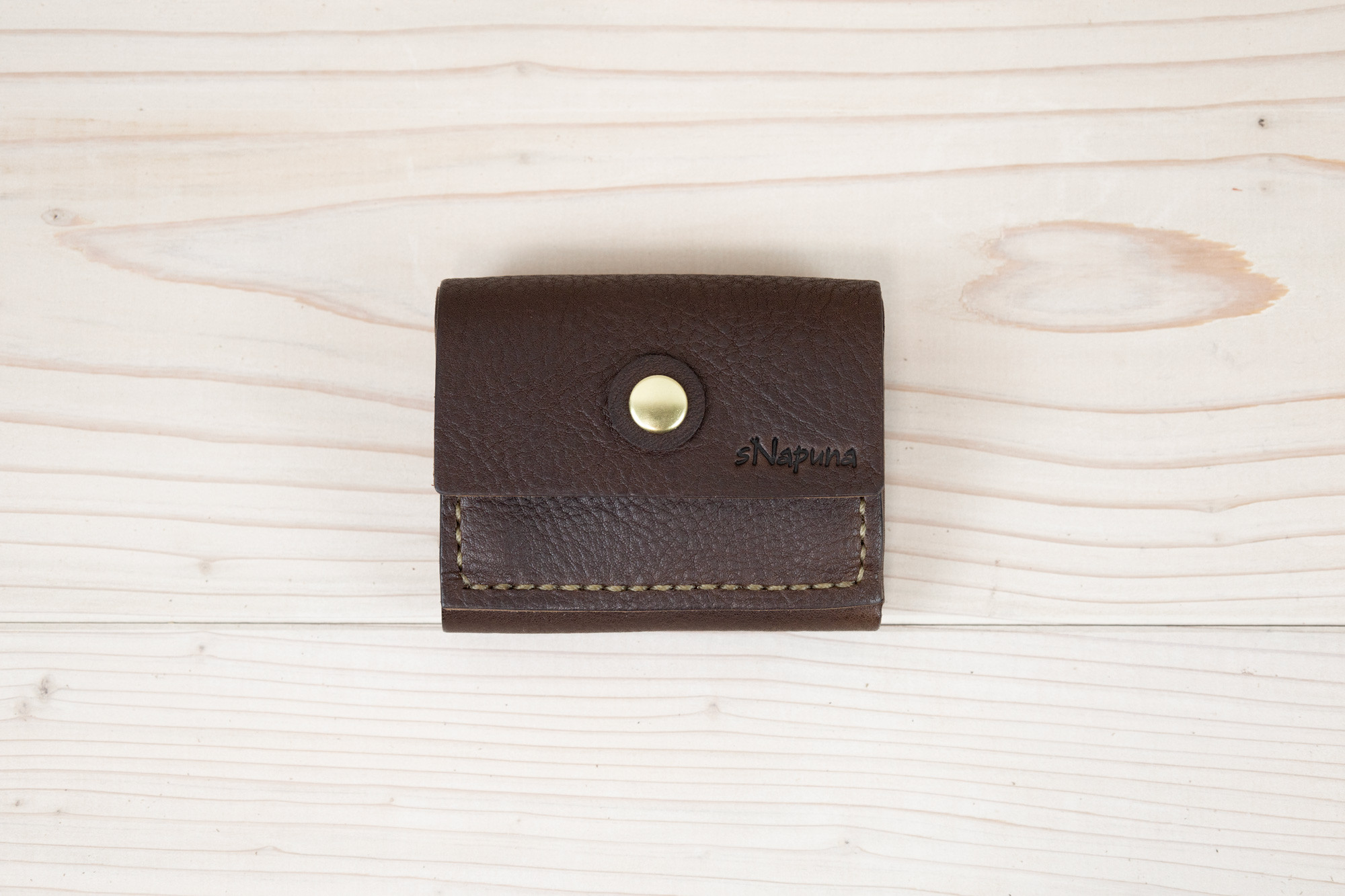 【cogatta（B）ヴォーノオイル：ダークブラウン】／小型財布・小さい財布・ミニ・コンパクト・ウォレット・栃木レザー