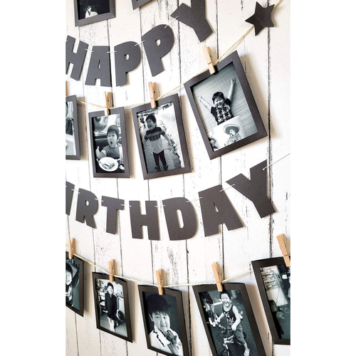 数字が選べる！フォトガーランド＆レターバナーの飾り付けセット