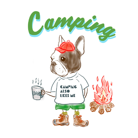 キャンプフレブル　サコッシュ　お出かけ　ペットの散歩　フレンチブルドッグ　キャンプ　 7枚目の画像