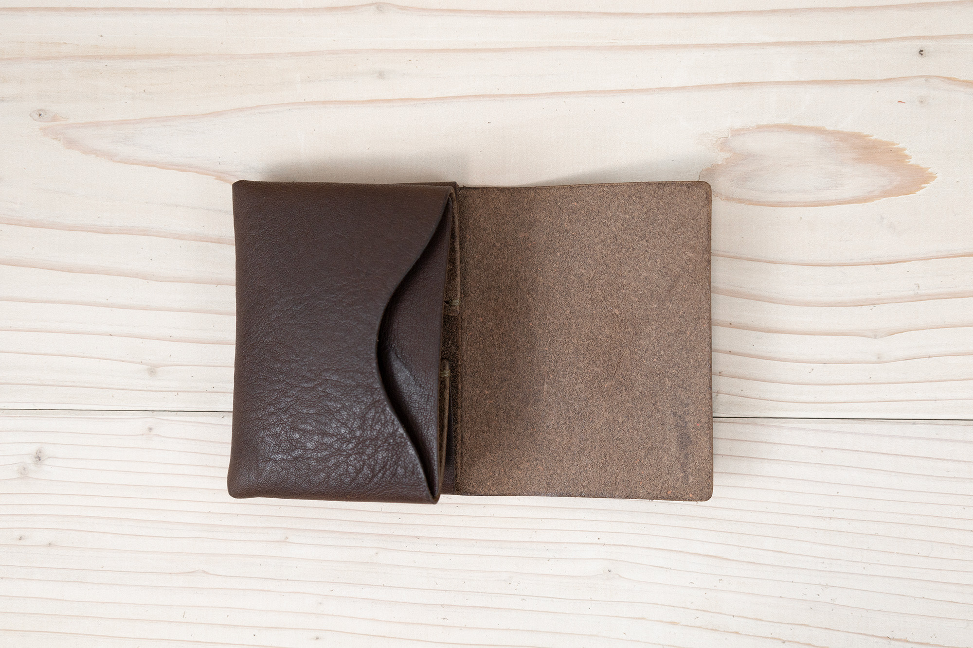 【チビふ（A）ヴォーノオイル：ダークブラウン】／小型財布・小さい財布・ミニ財布・コンパクト財布・ウォレット【栃木レザー】