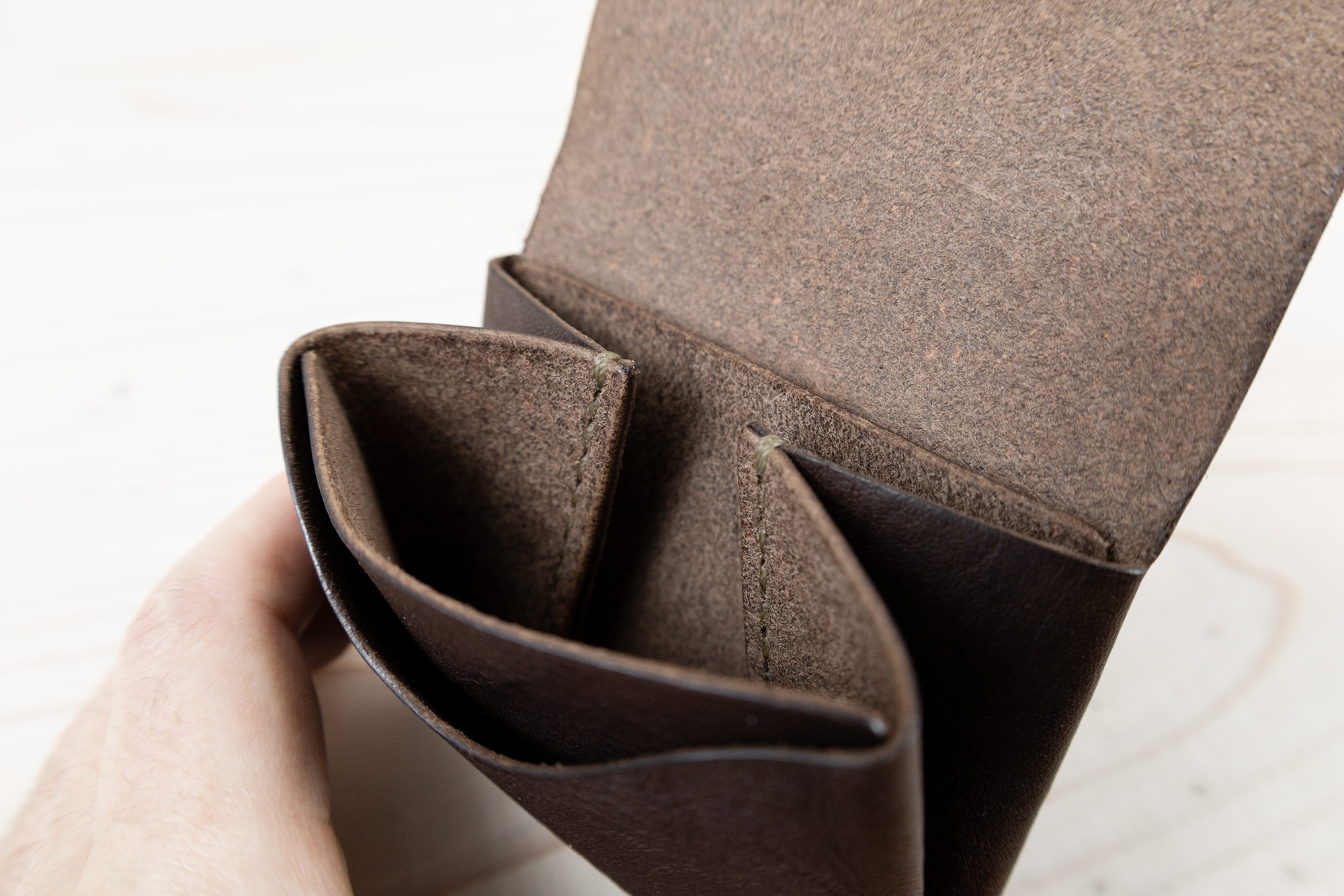 【チビふ（A）ヴォーノオイル：ダークブラウン】／小型財布・小さい財布・ミニ財布・コンパクト財布・ウォレット【栃木レザー】