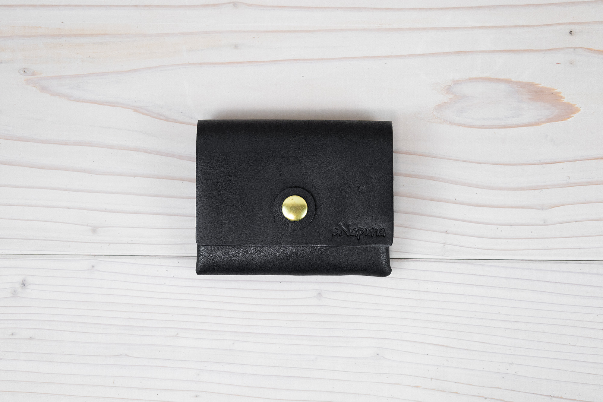 【チビふ（B）ヴォーノオイル：ブラック】／小型財布・小さい財布・ミニ財布・コンパクト財布・ウォレット【栃木レザー】