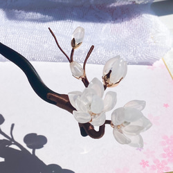【進化系】白木蓮の木製一本かんざし　 9枚目の画像