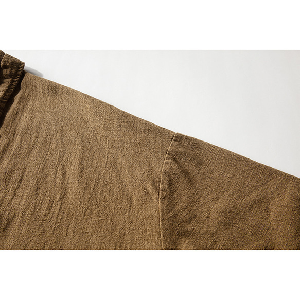 綿麻大きいサイズジャケット　水洗いテーラード　スーツ ブレザージャケット　イエロー　3色フリーサイズL324 4枚目の画像