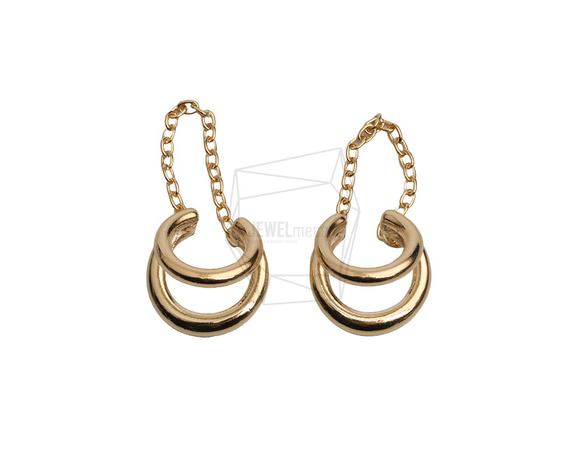 ERG-2640-G【2個入り】ラウンドイヤーカフ/Round Earcuffs Earrings 2枚目の画像