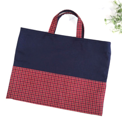 ♡ミルクティー様♡レッスンバッグ　上履き入れ　赤チェック　青チェック　オーダー ♡ミルクティー様♡レッスンバッグ　上履き入れ　赤チェック　青チェック　オーダー