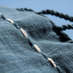 手縫いの純綿サイドバックパック刺繍クロスボディバッグ手刺繍ショルダーバッグブルー染料バッグ - レインボーアニマルブルー染料刺繍 6枚目の画像