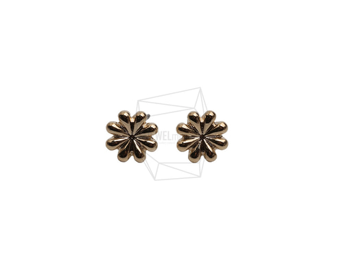 ERG-2644-G【2個入り】フラワーピアス,Flower Post Earring/10mm X