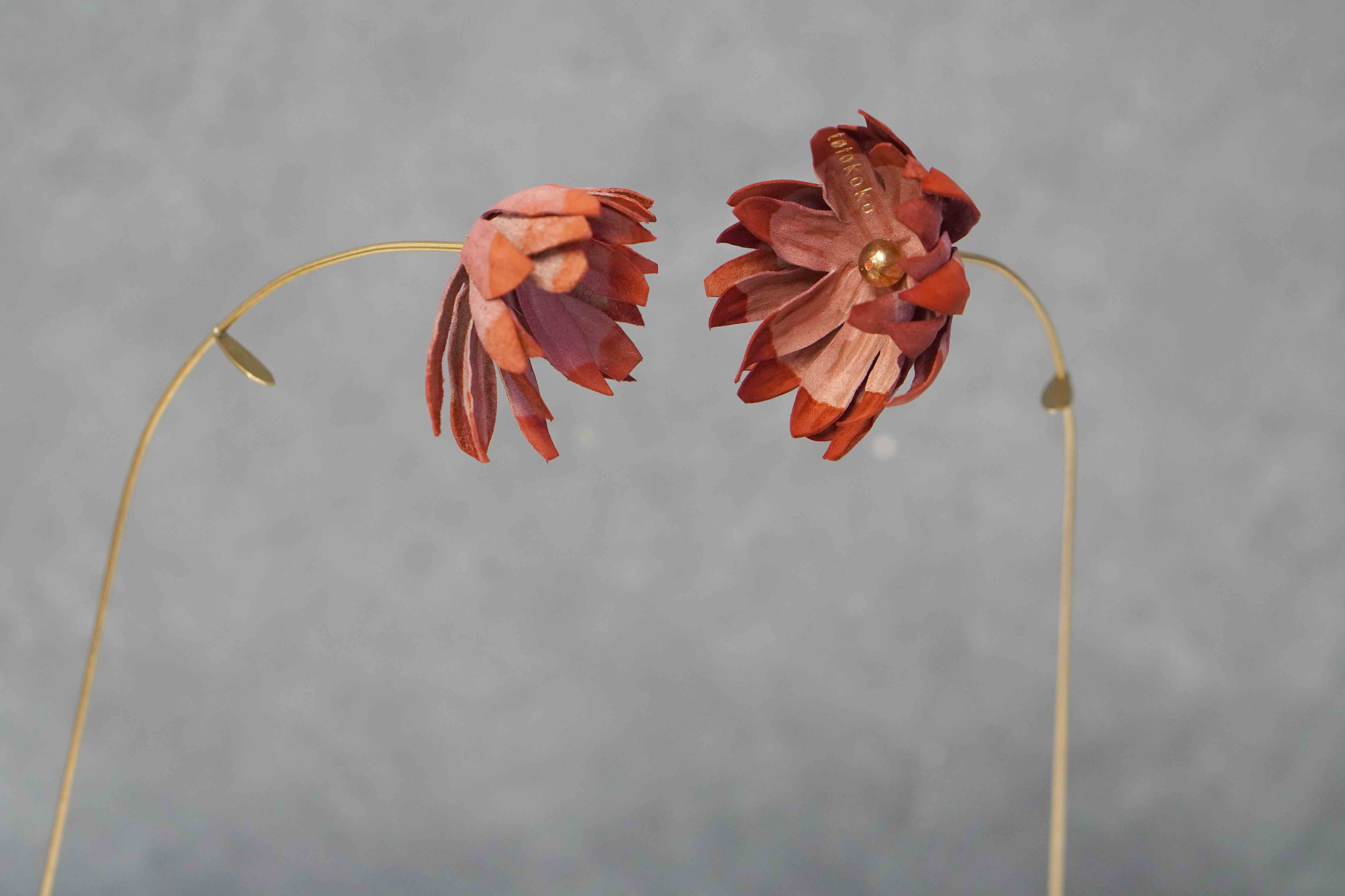 LEATHER-FLOWER×真鍮「マーガレット」ギフト BOX#creema限定名入れサービス