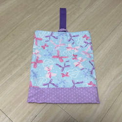 レッスンバッグ&シューズ入れセット♡30×40cm&28×22cm♡リボン柄×ドット 4枚目の画像