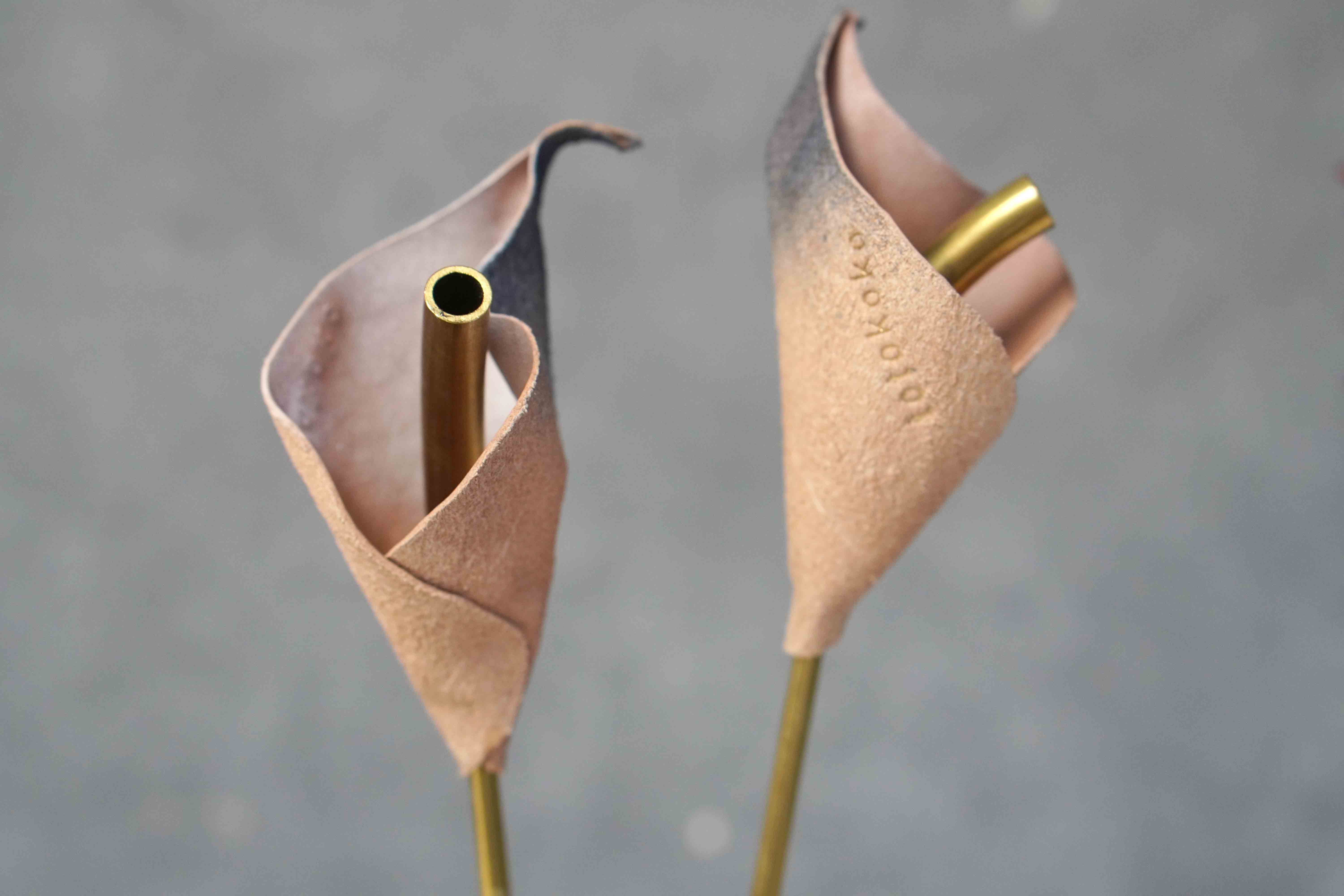 LEATHER-FLOWER×真鍮「カラー」ギフト BOX