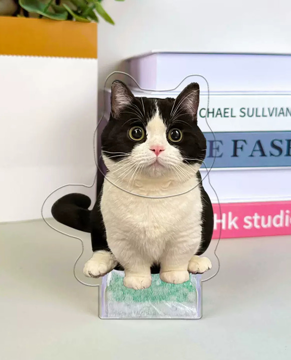 ねこあたま置物