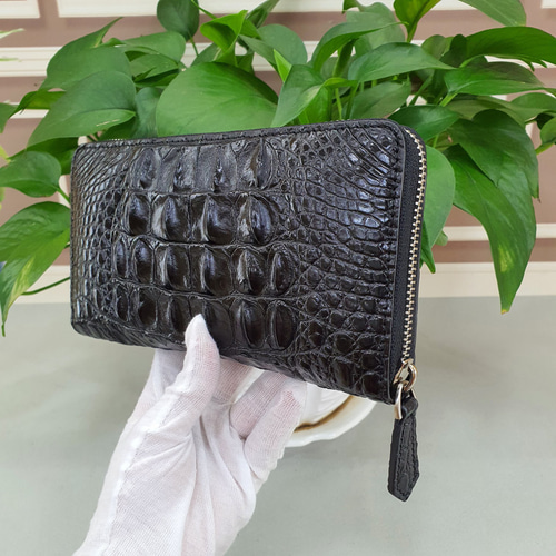 手作り クロコダイル レザー ワニ革 本革 長財布 財布 ワニ革