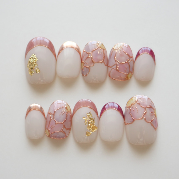 7 ネイルチップ くすみカラーのネイルチップ - nemieunail