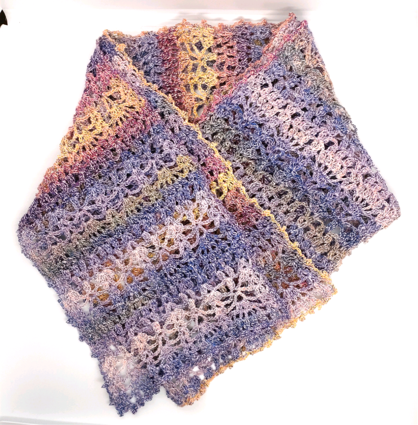 リネンのカラフルサマーストール　（ピンク系）