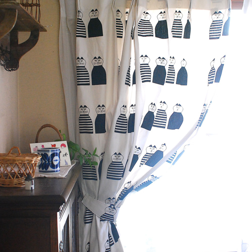 ＜２枚セット＞カーテン★リサ・ラーソン★北欧「マイキー１００・１３５」 2枚セット＞カーテン☆リサ・ラーソン☆北欧「マイキー100