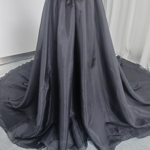 送料無料！ パーティードレス オフショルダー シワ ブラック 編み上げ  