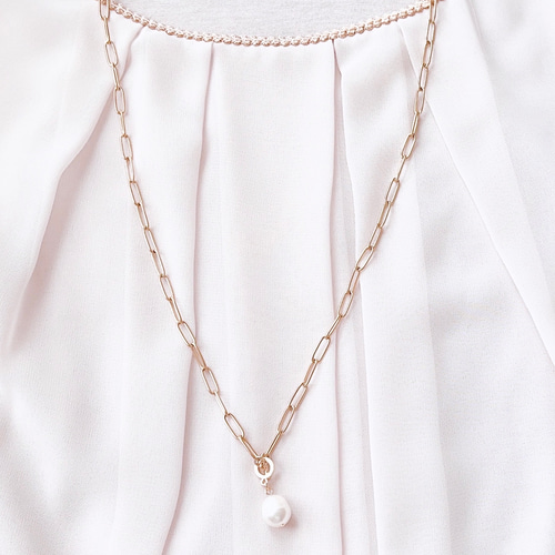 さりちゃん！インディアンジュエリー シルバーパールネックレス シルバートップ SUSチェーン付き インディアンジュエリー 天然石