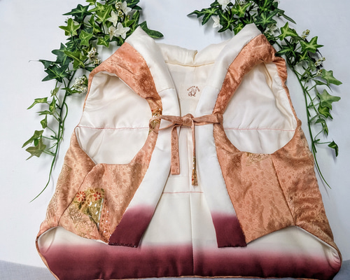 ハンドメイドフレブル服no.まこ様 着物生地ちゃんちゃんこ・はんてん フレンチブルドッグ服/Kimono