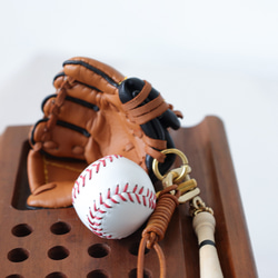 【野球】可愛い 本革レザーチャーム 鞄のチャーム　 8枚目の画像