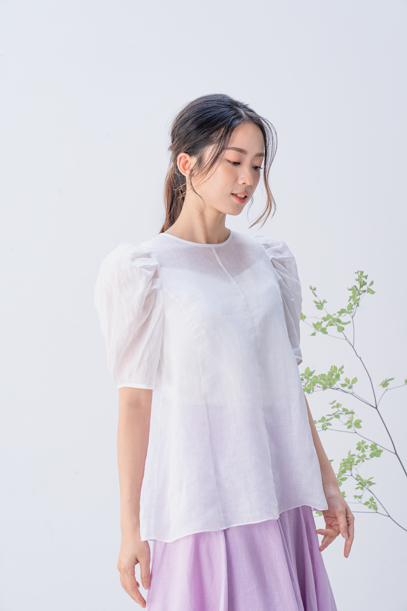 ラミーブラウス and パフスリーブ ～ラミー100%～