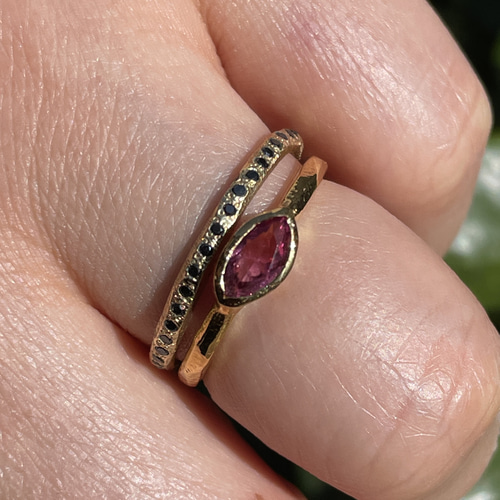ヴィンテージ リング 宝石 ルビー マーキスカット シルバー製 464 ルビー 真っ赤なルビー マーキスカット 0.45ct シルバーSV925