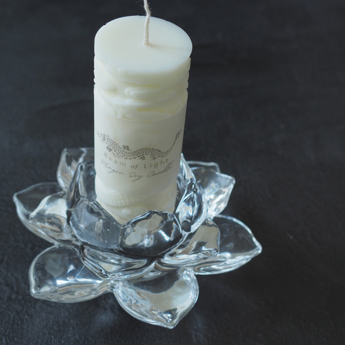 龍と繋がる、白龍のソイキャンドル キャンドル・キャンドルホルダー