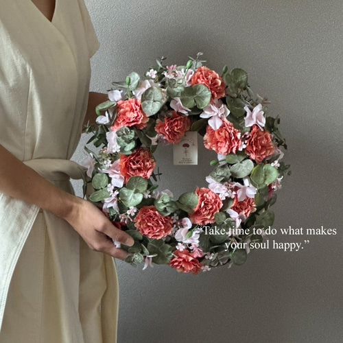 数量限定2024年母の日ギフト】30cm 送料無料 造花リース  