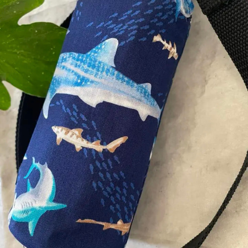 水筒カバー　サメとお魚柄 絶海シャーク＊鮫サメ海＊水筒カバー保冷ペットボトルカバー