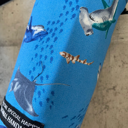 絶海シャーク＊鮫サメ海＊水筒カバー保冷ペットボトルカバーサーモスハンドメイドスケーター 2枚目の画像
