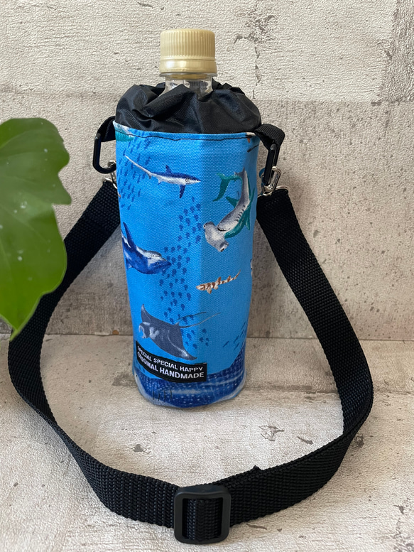 絶海シャーク＊鮫サメ海＊水筒カバー保冷ペットボトルカバーサーモスハンドメイドスケーター 6枚目の画像