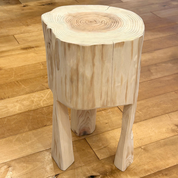 Hinoki  Wood  Stool  No.611 2枚目の画像