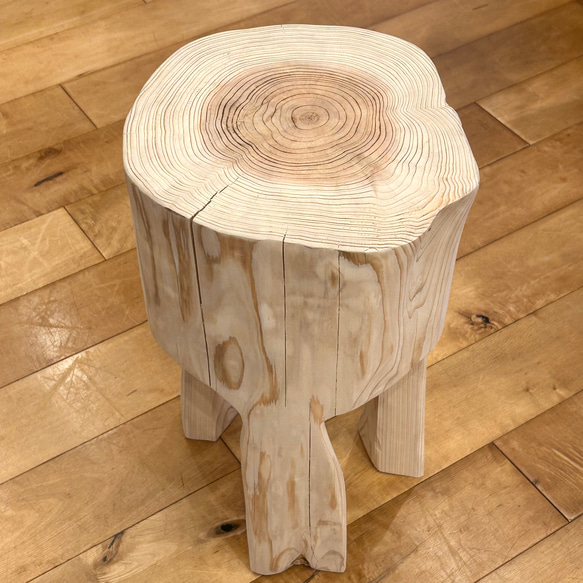 Hinoki  Wood  Stool  No.611 3枚目の画像