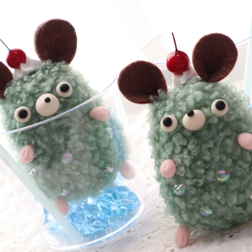 三角ユウリ ねずみ ぬいぐるみ メロンソーダちゃん 三角ユウリ