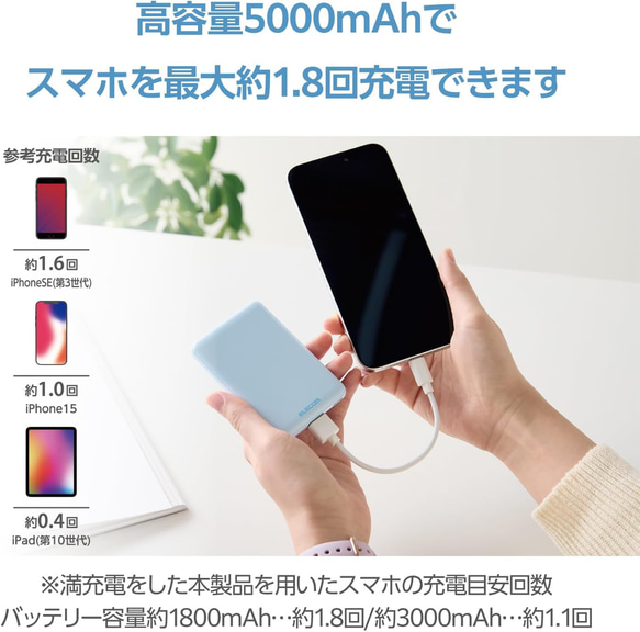 父の日に最新モバイルバッテリーにオリジナルプリント安心の日本メーカーのエレコム製　父の日　コミケ 選べる色 15枚目の画像