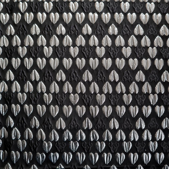 ジャガード織り生地 ゴブラン織り ハート柄 3枚目の画像