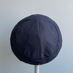 【受注製作】サニーサークルベレー ベレー帽   帽子 デニム風  シンプル 大人カジュアル  屋内帽子 11枚目の画像