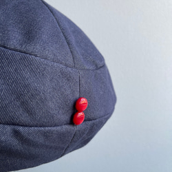 【受注製作】サニーサークルベレー ベレー帽   帽子 デニム風  シンプル 大人カジュアル  屋内帽子 12枚目の画像