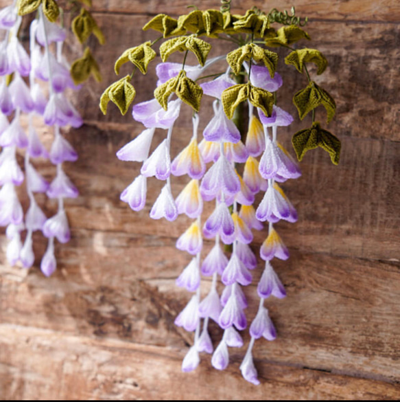 今年度のオーダー再開【藤の花】つまみ細工 髪飾り 1枚目の画像