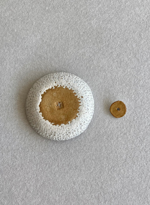 白釉　手触り豆皿&峰香立てセット 4枚目の画像