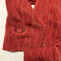 着物リメイク　正絹シルク小紋着物地　チュニック　ワンピース　M～L　 11枚目の画像