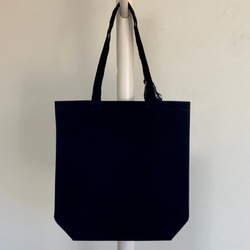 オリジナル シーズー トートバッグ 手描き  オリジナルイラスト 鞄  ペイズリー ツイリー スカーフ 黒 sizeL 3枚目の画像