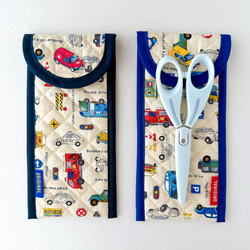 キルティング粘土ベラケース『カラフルポップなはたらく車柄