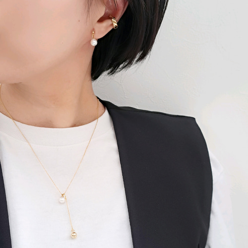 Creema限定セット】国産貝パール 2way 14kgf Y字ネックレス