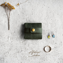 三つ折り財布 本革 ｲﾀﾘｱﾝﾚｻﾞｰ 【オコシ金具】 Brown ブラウン 三つ折り