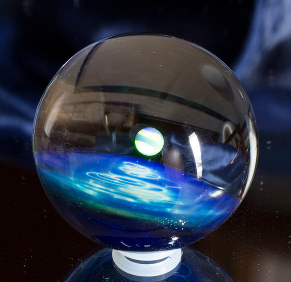 硝子仕掛けの宇宙 ガラスマーブル 35mm gxm30 6枚目の画像